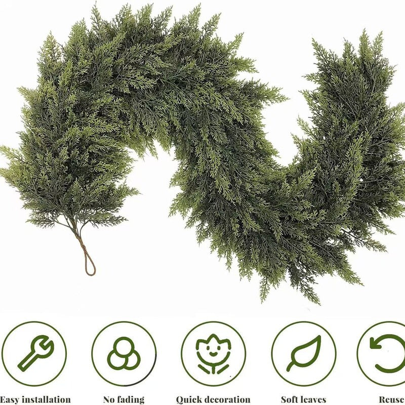 275cm Artificial Cypress Wreath - Home/Outdoor Party Decor