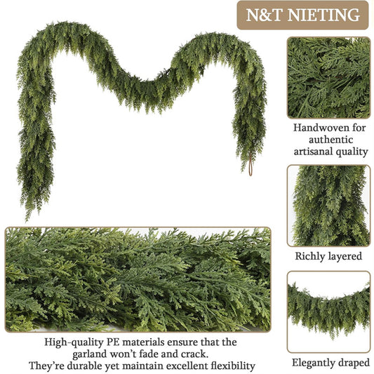 275cm Artificial Cypress Wreath - Home/Outdoor Party Decor